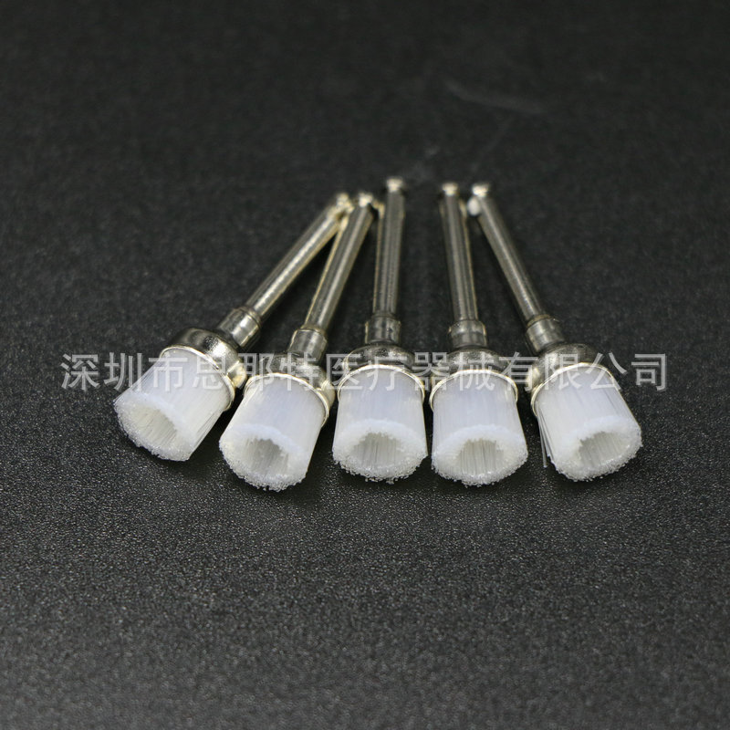 牙科抛光刷透明碗刷低速弯机尼龙材料100支装牙科清洁抛光口腔|undefined