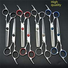 6.0-inch hair cutting shears for apprentices and home use, including blunt-tipped shears, fringe shears, and thinning shears, available in 4 colors.