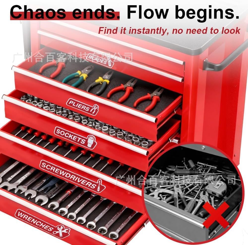 Cross-Border Best-Selling Car Toolbox Label Magnets, 12-Piece Set with Icon Toolbox Magnet Labels