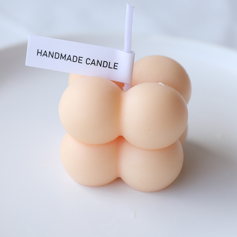 Vela aromática INS Cube, um presente fofo para meninas, estilo nórdico, fragrância para ambientes internos, duradoura e aconchegante._voghion.com