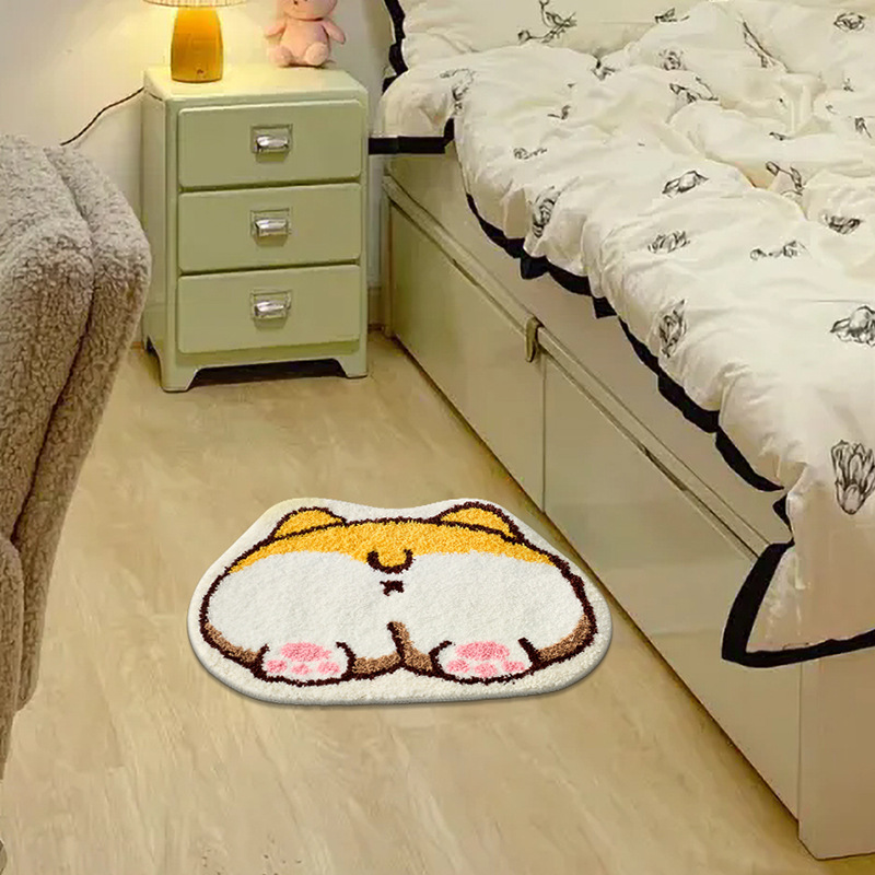 Fuente de fábrica de dibujos animados alfombra antideslizante puerta de entrada alfombra de puerta sucia alfombra alfombra de baño alfombra doméstica alfombra de floquete
