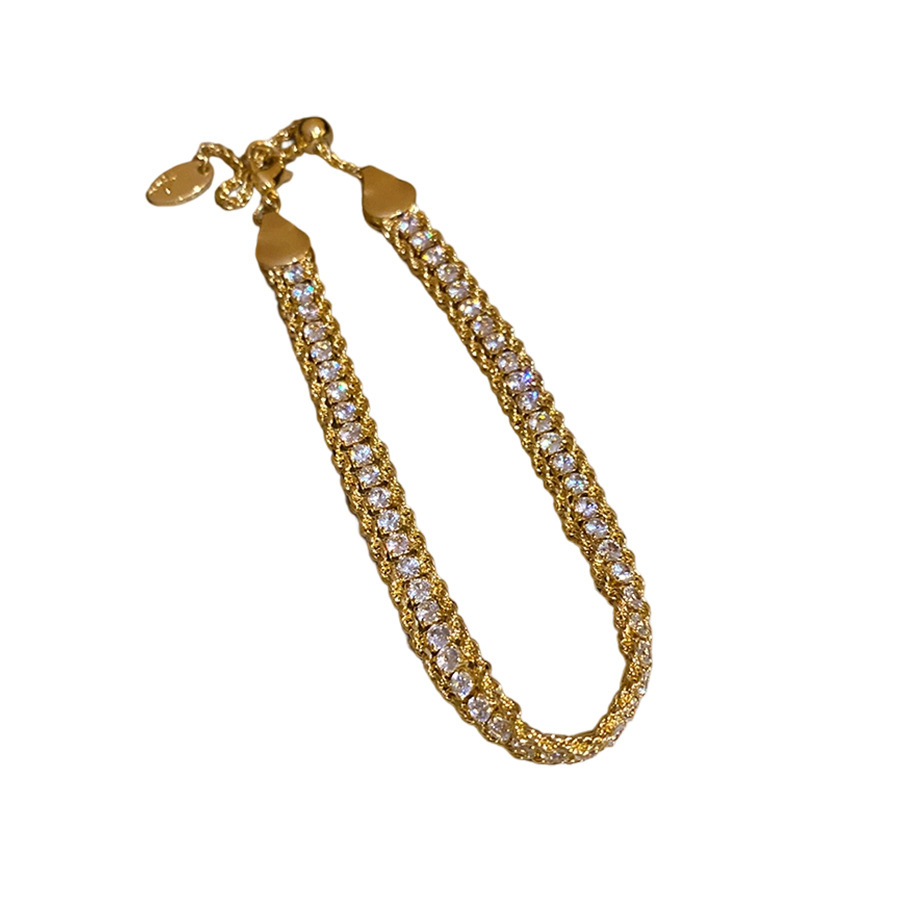 Pulsera de lujo ligera y ajustable con cadena de diamante ultra brillante, pulsera de moda de alto nivel, nicho de diseño, joyas para mujeres