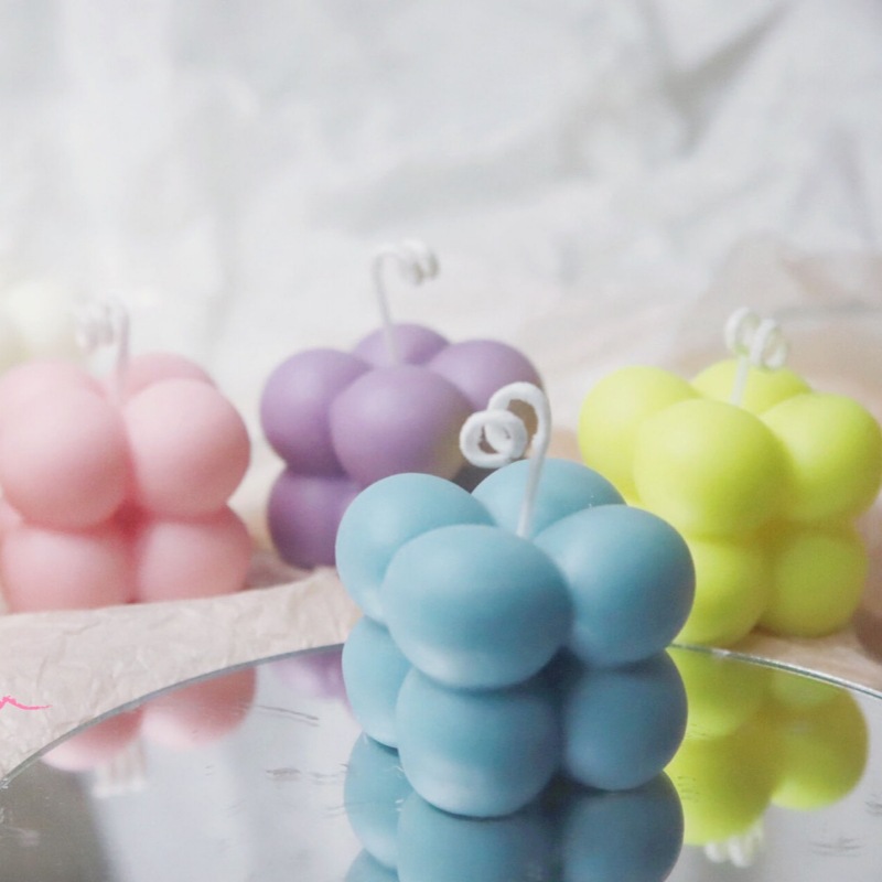 Vela aromática INS Cube, um presente fofo para meninas, estilo nórdico, fragrância para ambientes internos, duradoura e aconchegante._voghion.com