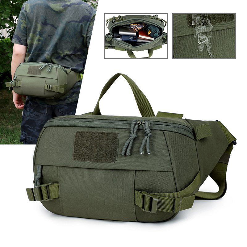 Casual Chest Bag, Waterproof and Wear-Resistant, Men's Waist Bag, Versatile, Lightweight Crossbody Bag, Single-Shoulder Sports Style, Casual Travel