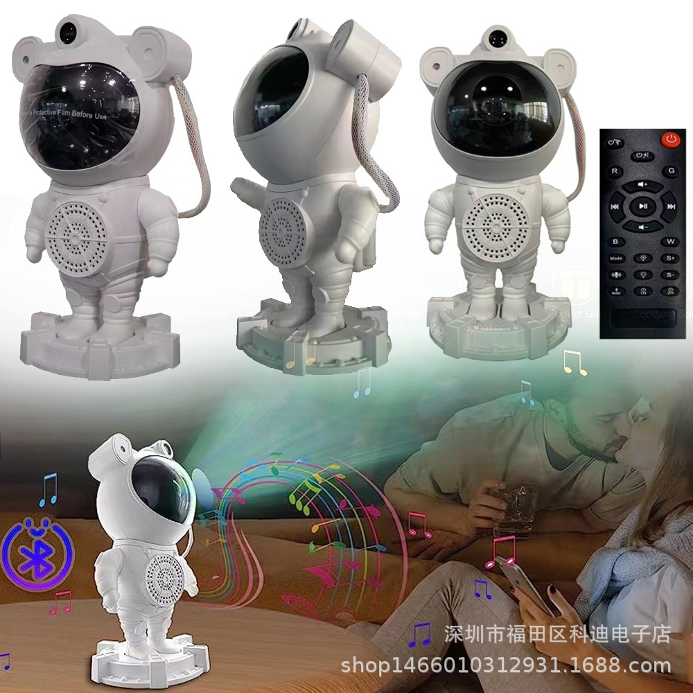 LED astronauta luz estrellado galaxia proyección lámpara Bluetooth música grieta nebulosa atmósfera decoración niños regalo lámpara