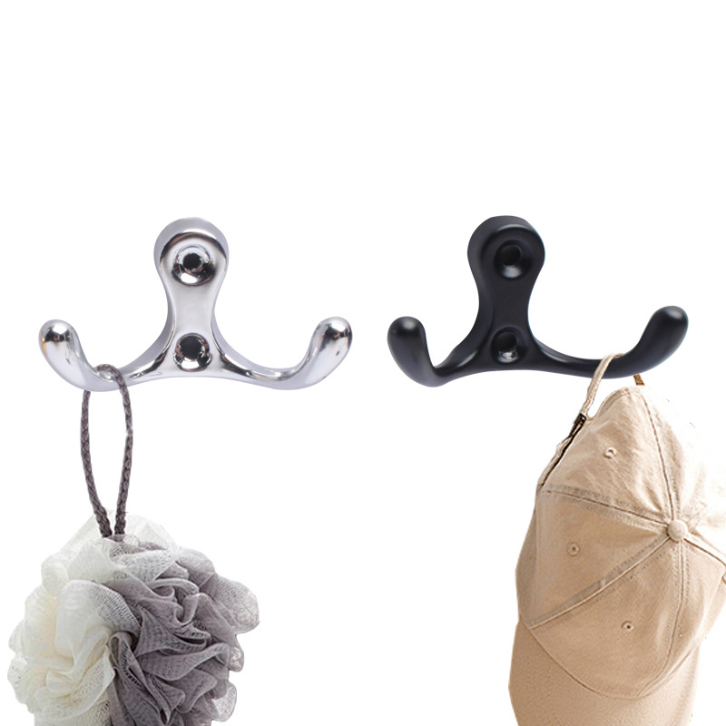Simple Wardrobe Clothes Hook Single Hook Solid Coat Hook Clothes Hook Living Room Bathroom Door Rear Hook Wall Hook