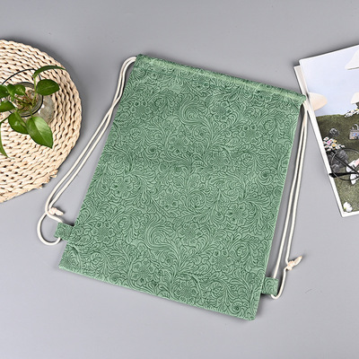 印花无纺布袋定做手提袋厂家定制批发无纺布束口绳收纳袋可加logo|ru