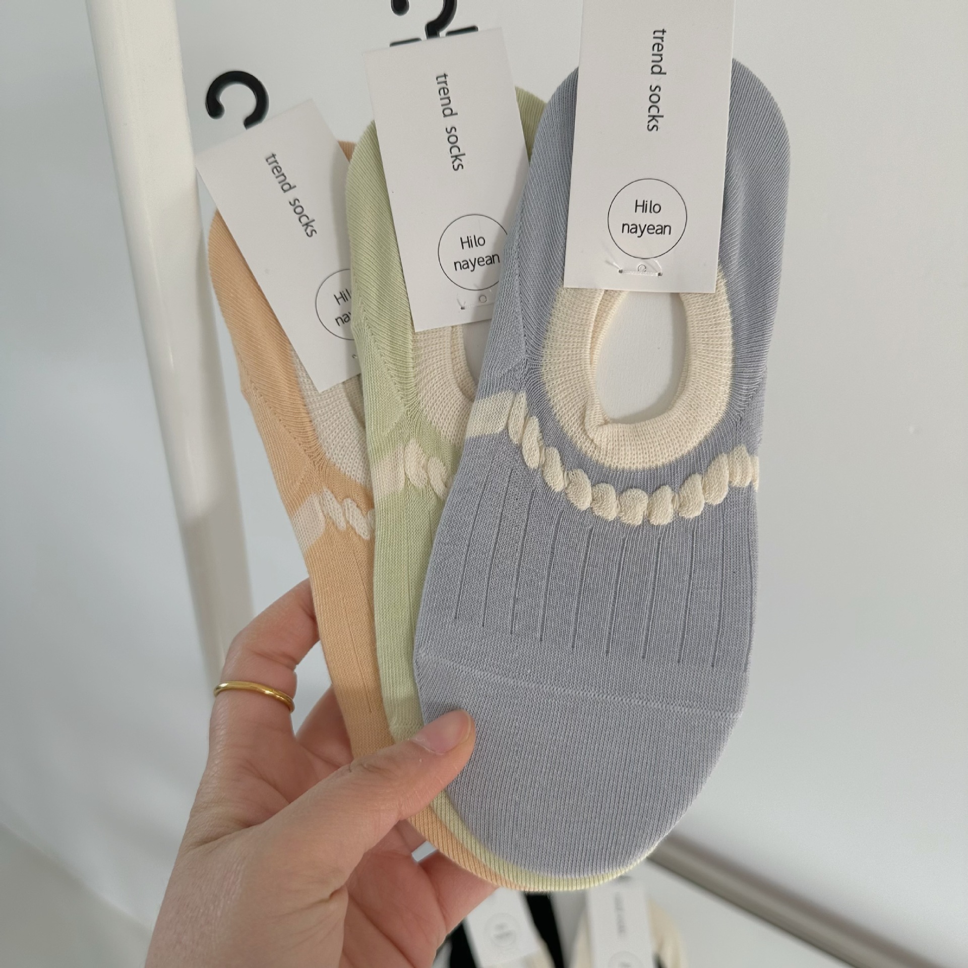 Nanye summer boneless cotton boat Socks Chanel style women's socks with pearl necklace