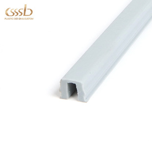 U-shaped thick wall card slot 5MM white ABS extruded decorative edge banding plastic profile extruded to sample