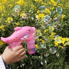 Children's Inertia Bubble Machine Windmill Bubble Stick Automatic Leak-Proof Famous Glowing Dolphin Bubble Blower Toy