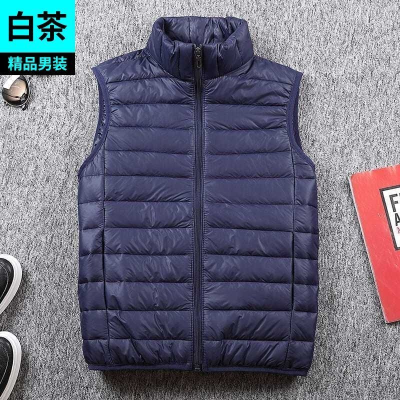2025秋冬新款无袖背心加绒服男士大尺寸轻质保暖立领马甲背心夹克|undefined