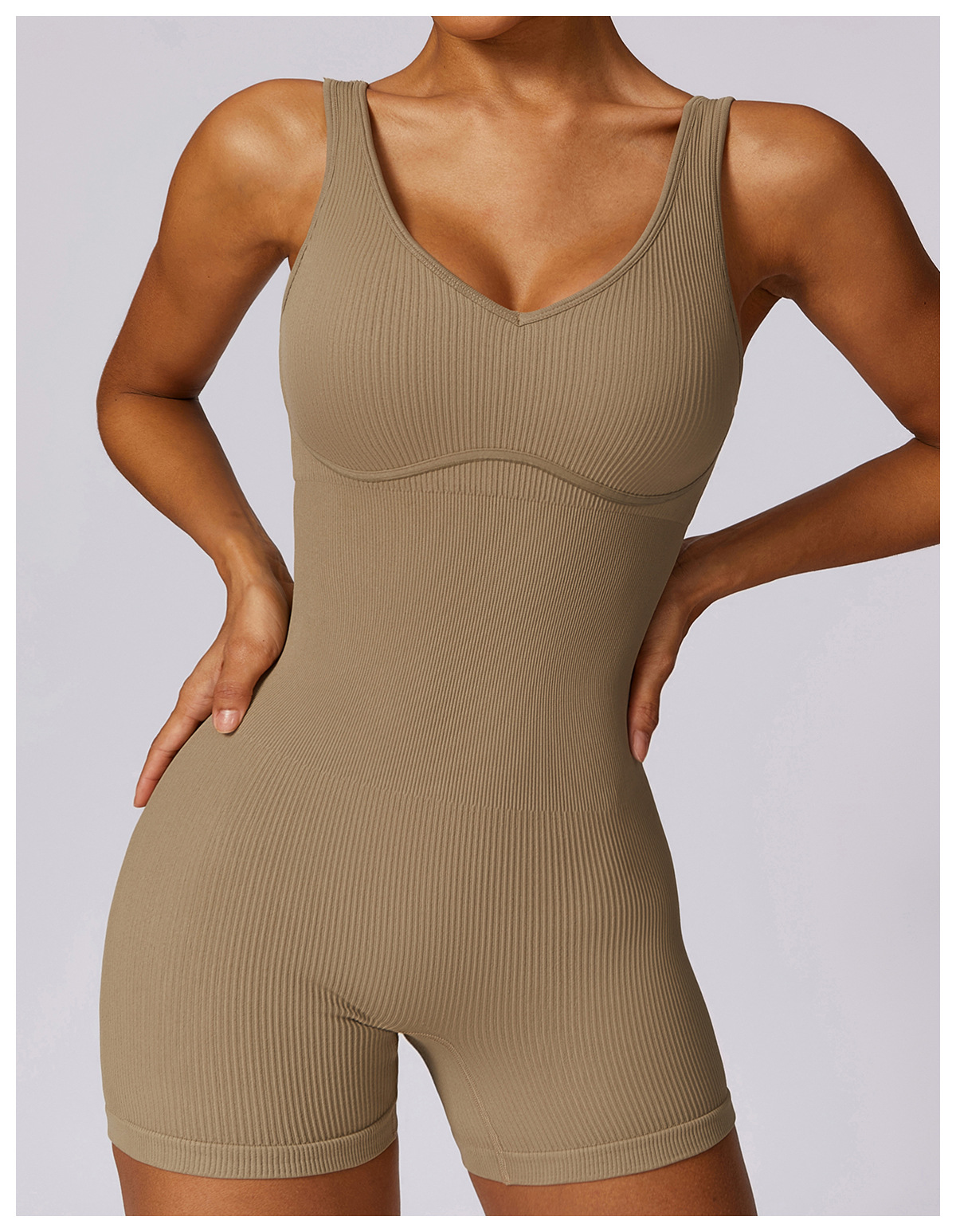 High Strength Beauty Back Seamless Yoga Jumpsuit Thread Elastic Sports Tight Fitness One Piece Women