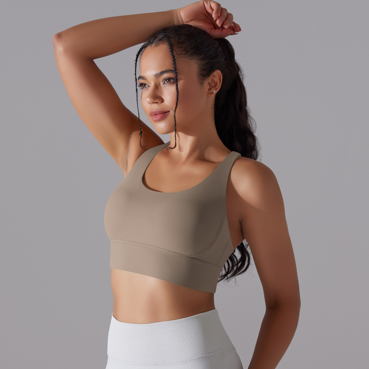 127g Weight Sleeveless Sleeve Length Nylon, Spandex Fabric Type Short Top Length Halter Crisscross Tank Tops Type Fitness, Yoga Occasion U Neck Neckline Solid Color Pattern Sports Style Sports Solid Color Nylon Spandex U Neck Active Tops Halter Crisscross Tank 93
