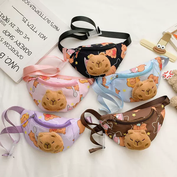 2025 Summer New Cartoon Doll Crossbody Bag Children's Chest Bag Kindergarten Boys and Girls Cute Coin Purse Waist Bag
