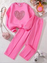 Y 24067 Heart Long Sleeve Set Ůͯ�l�����b ���R�d�羳�W