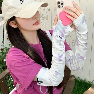 Loose Ice Sleeve Women's Sun Protection Sleeves 2025 New Butterfly Summer Cycling Driving Sun Shade Ice Silk Hand Sleeves