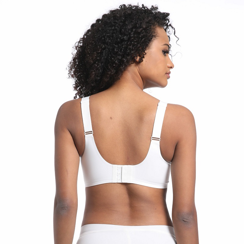 Soutien-gorge ChicShe sans coutures, anti-affaissement, froncé et ajustable sur les côtés, collection grandes tailles, minimisant la poitrine, idéal pour le sport et les femmes minces_voghion.com