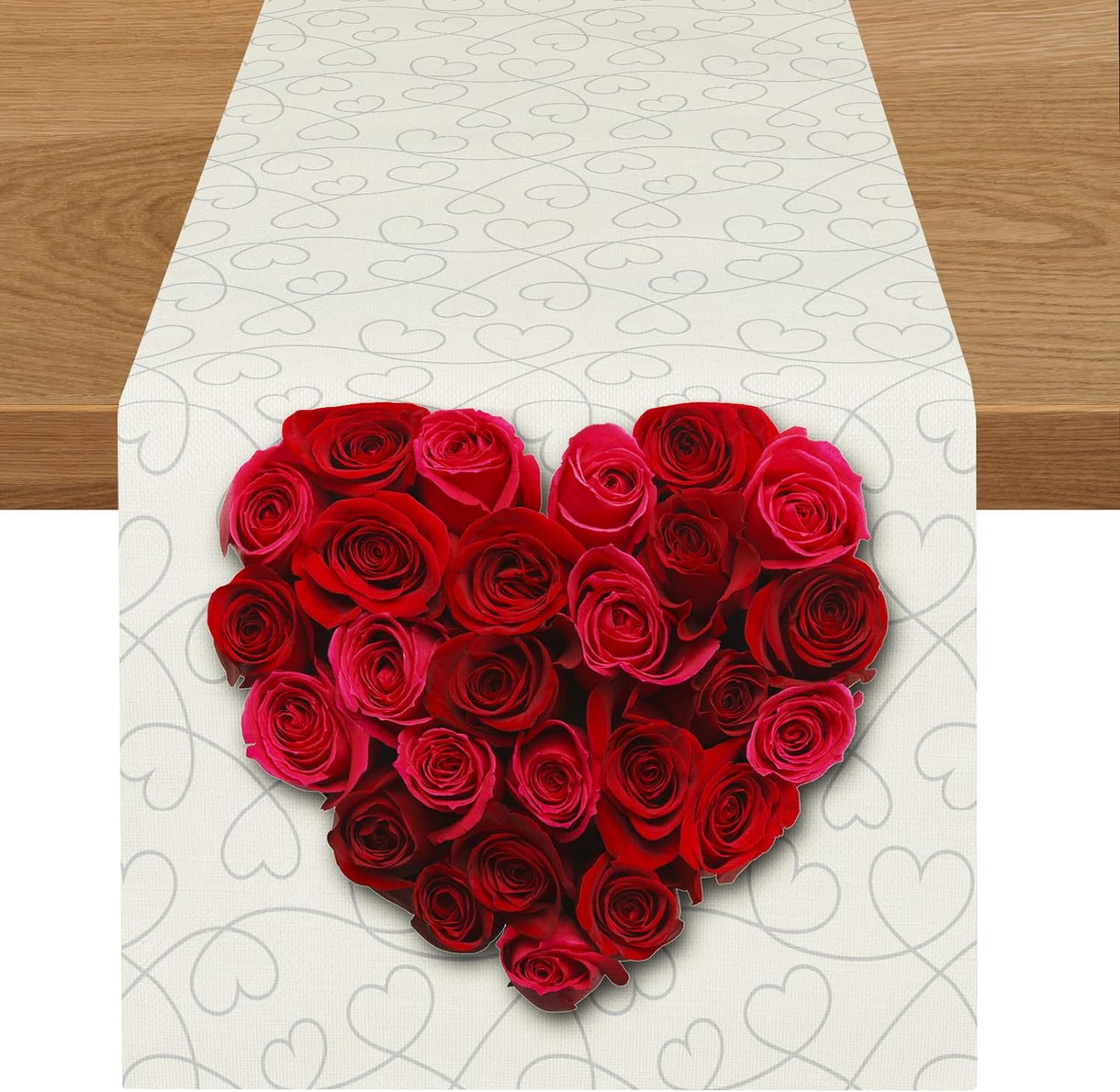 Transfronterizo nuevo día de San Valentín camino de mesa Lino impreso mantel hogar Decoración sofá fiesta Festival atmósfera Decoración