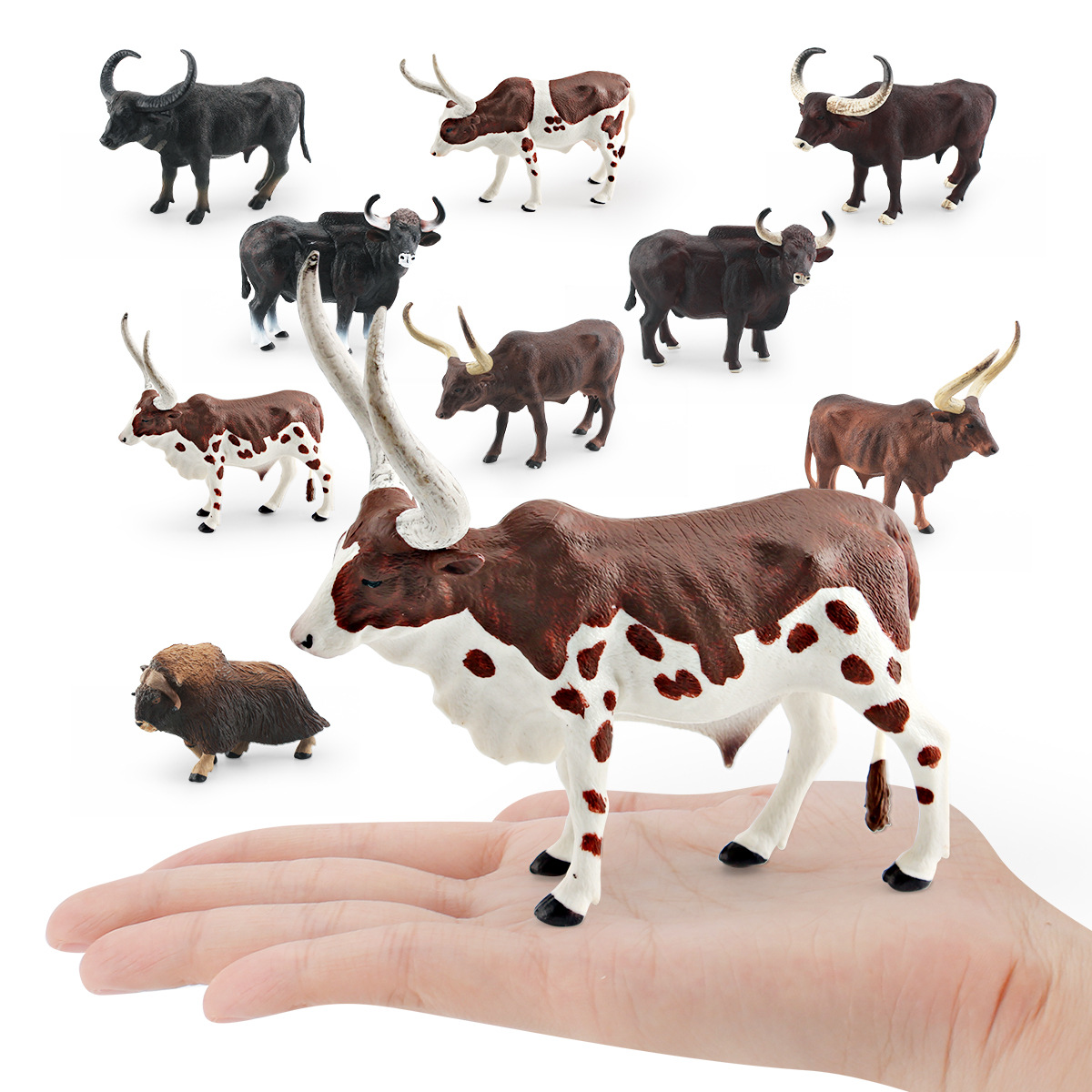 Transfronteriza simulación animal salvaje almizcle buey ancolavatuxi Toro Río buey GOER ganado modelo decoración adornos