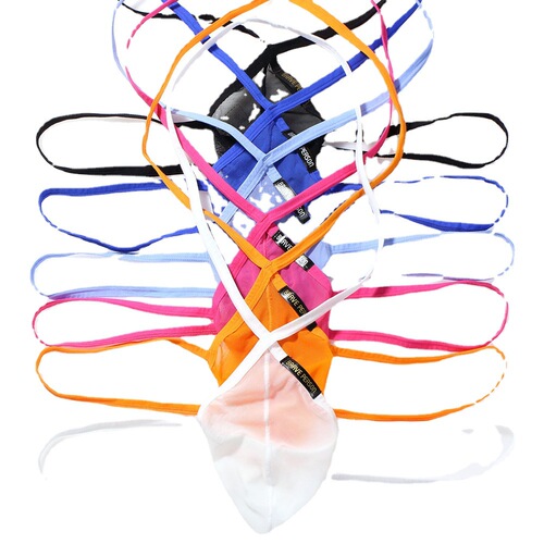 Men's underwear new women's couple pump sexy transparent T-shaped underwear European and American foreign trade supply t underwear for men