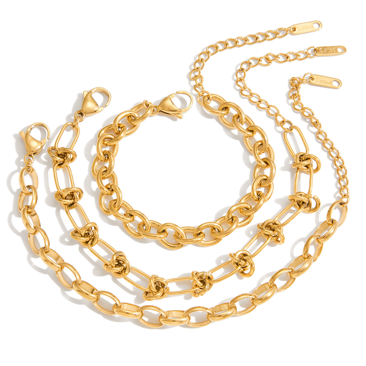 Wanxing Europa y los Estados Unidos una variedad de pulseras de acero inoxidable ligeras de lujo de alta calidad joyas de acero de titanio diseñadas para nichos de joyas transfronterizas