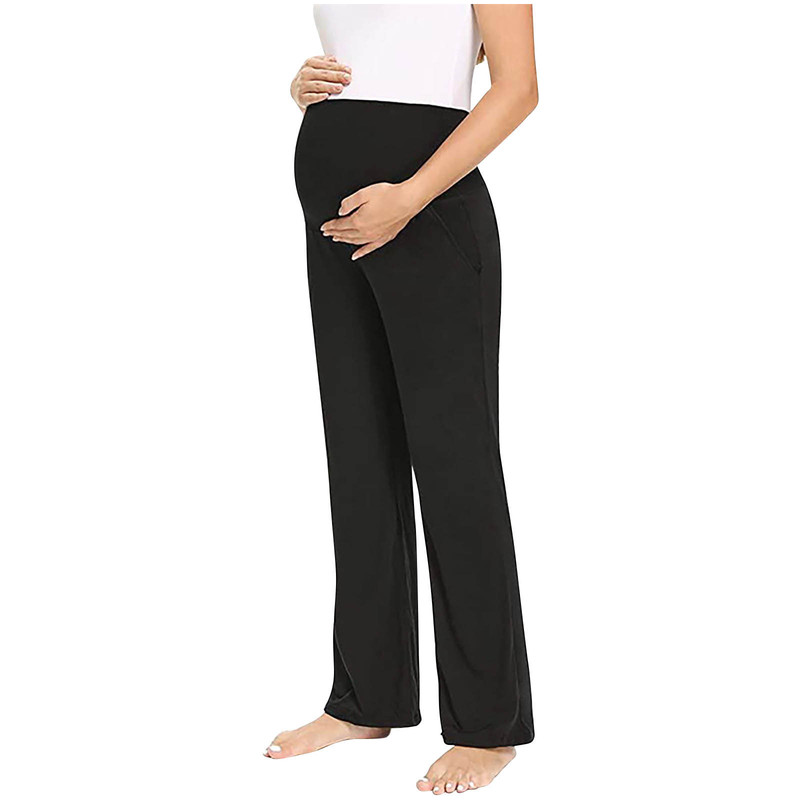 Maternity Pants Cross-Border Spring and Summer Women's Thin High-Waisted Casual Loose Solid Color Stretch Comfortable Maternity Pants Long Pants Maternity Pants Cross-Border Spring and Summer Women's Thin High-Waisted Casual Loose Solid Color Stretch Comfortable Maternity Pants Long Pants
