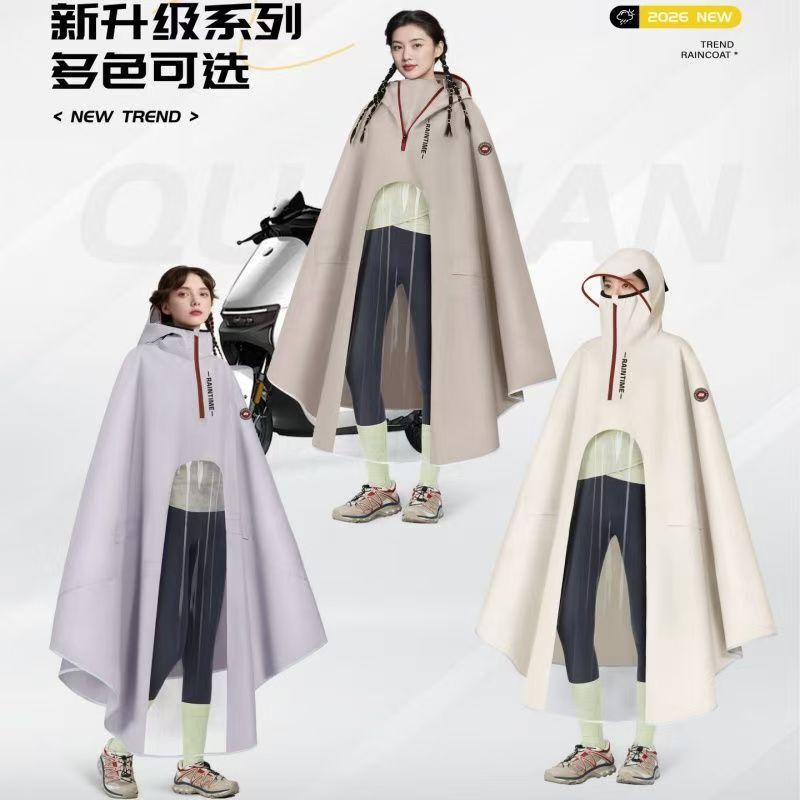 Single-person full-body motorcycle raincoat for women and men, designed for electric scooters, rainproof, thickened and enlarged for protection against heavy rain