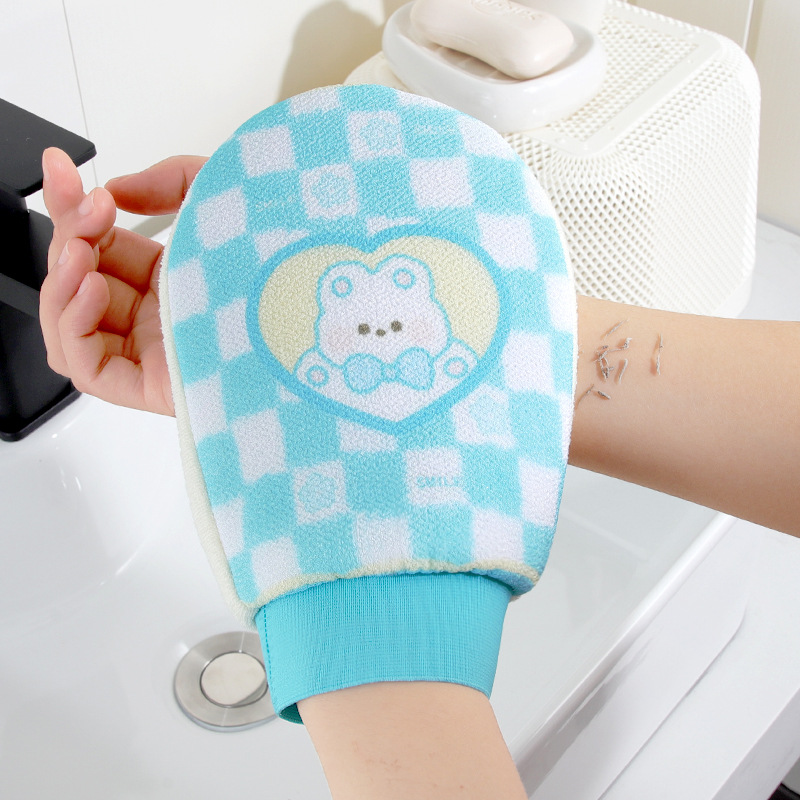 Toalla de baño de doble capa engrosada para hombres y mujeres sala de baño frotamiento de barro gris limpieza gris Baño Paño de baño descontaminación doméstica espalda frotando guantes