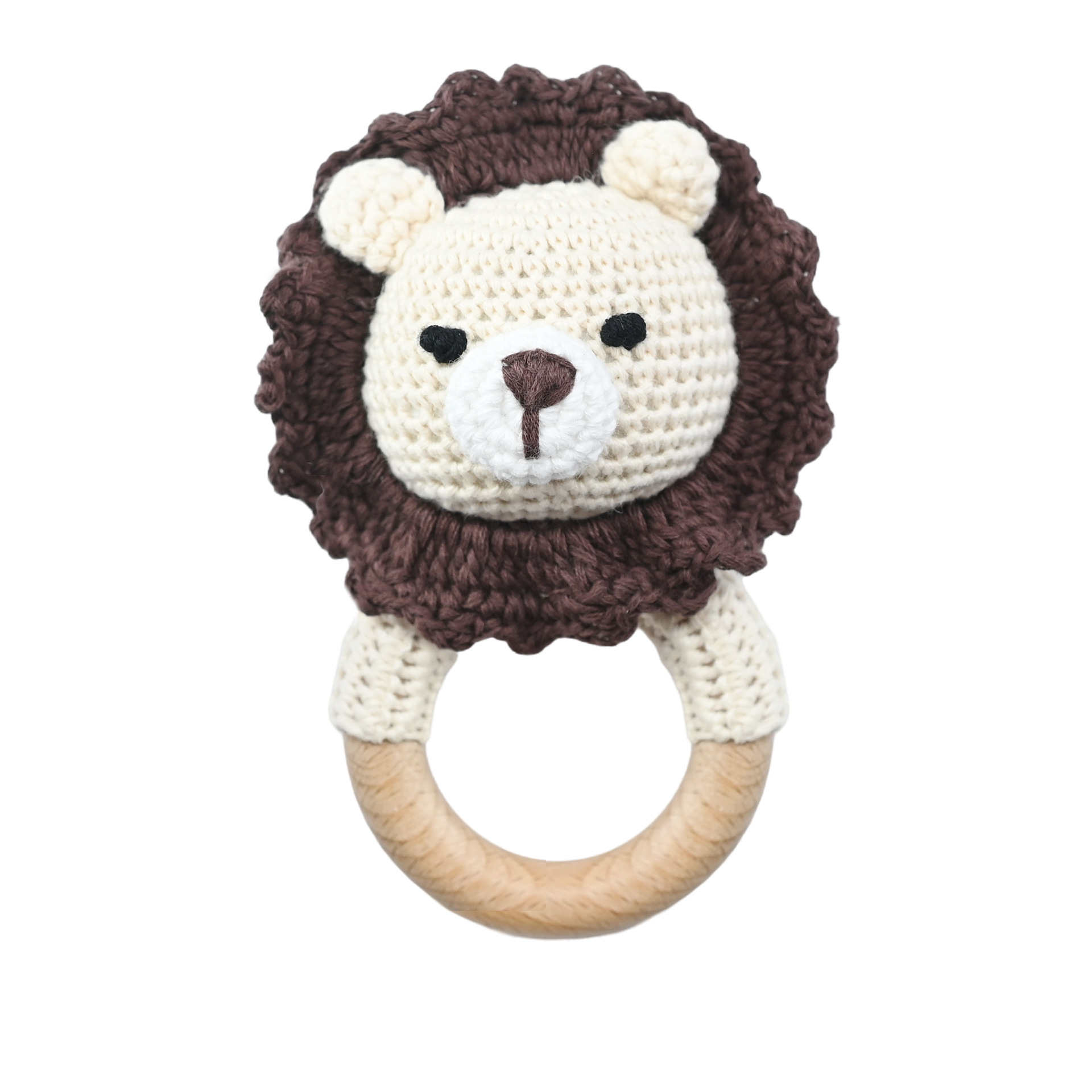 Productos para bebés círculos de haya para bebés, bebés creativos, manos tranquilizadoras, cuentas, ganchillo de animales, campanas