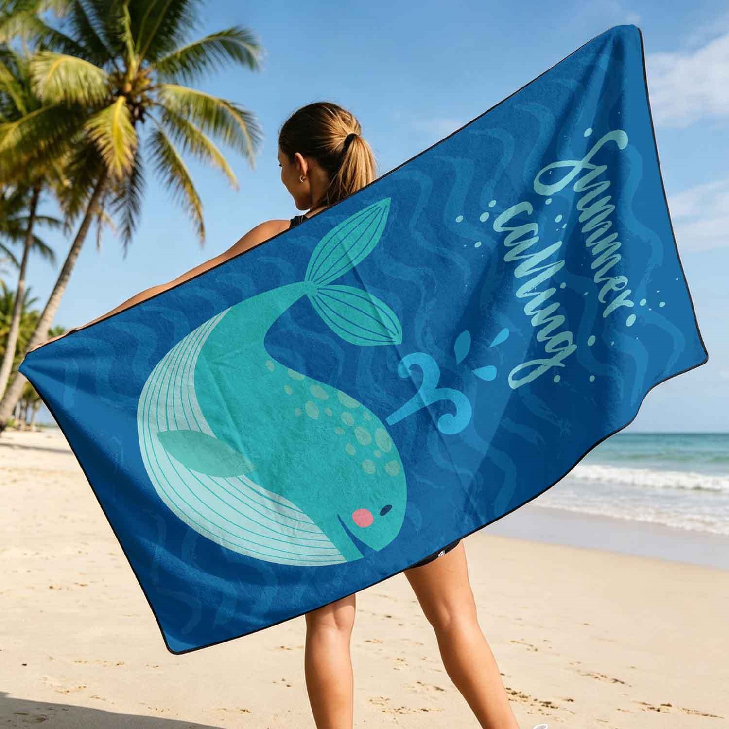 Summer bath towel and car seat cover 2-in-1, ultra-fine fiber outdoor beach and car dual-use universal seat cushion