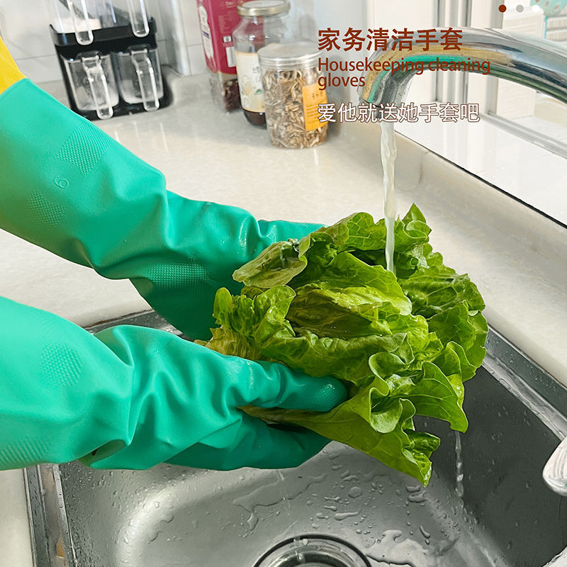 Guantes de lavado de platos de grado alimenticio antiácido y alcalino de nitrilo de cocina de grado alimenticio personalizados para limpieza doméstica