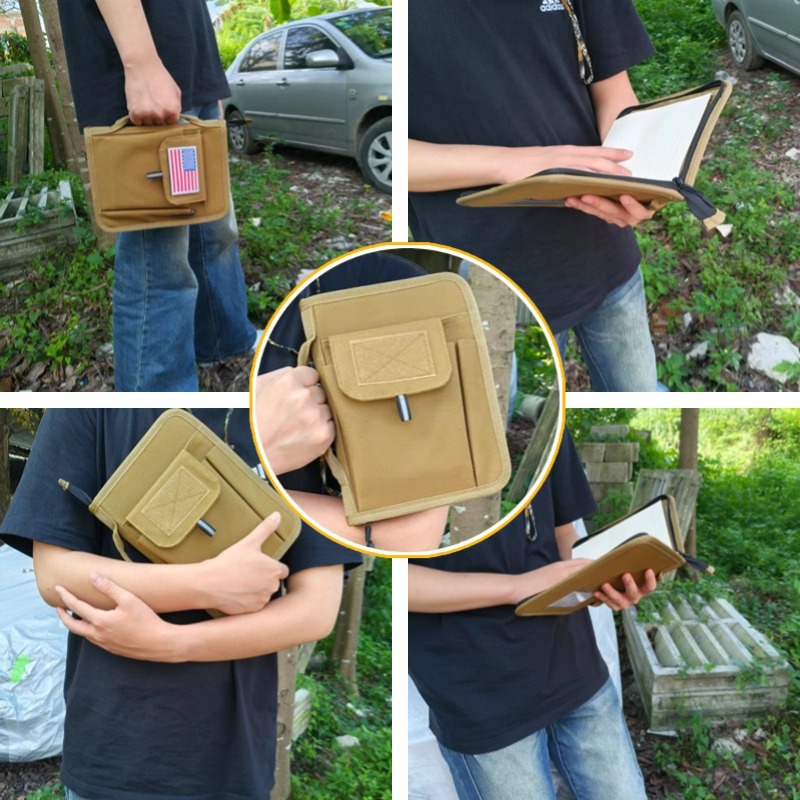 Carpeta de pasaporte multifuncional al aire libre diario billetera conmemorativa de viaje bolso de tarjeta de ocio de poliéster para hombre bolsa de identificación impermeable