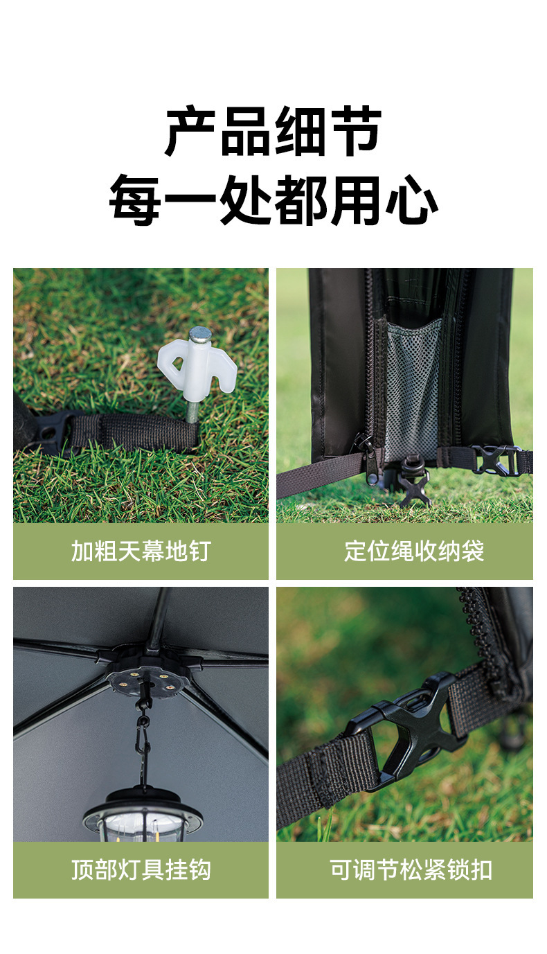 Blackdog Outdoor Pentagonal Quick-Open Canopy Outdoor Tent Camping Sunshade for Lazy People