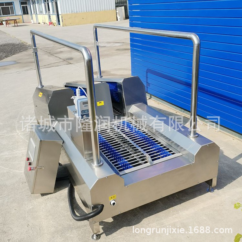 隆润机械单通道洗靴机商用人体感应启停洗鞋机直走通过式