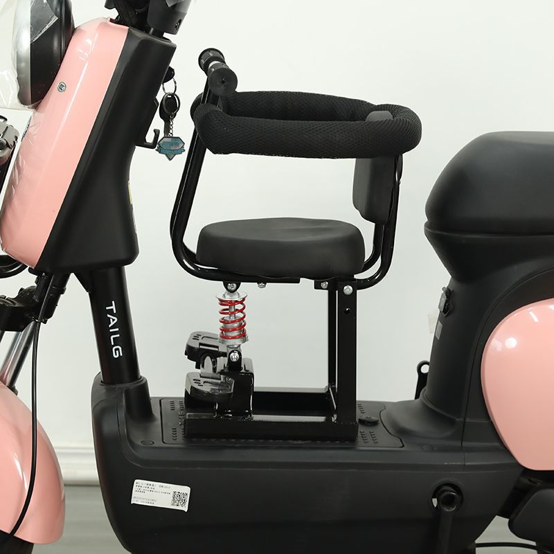 Electric scooter child safety seat, front-mounted baby seat for electric scooters and motorcycles, shock-absorbing front seat for children