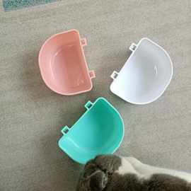 宠物用品猫碗猫食盆防打翻悬挂式狗碗宠物食碗塑料碗挂笼批防扒料