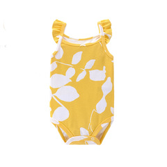 All-cotton Category A Pajama Set for Babies, Sleeveless Summer V-Neck Cartoon Top for Girls, Baby Outfit for Export