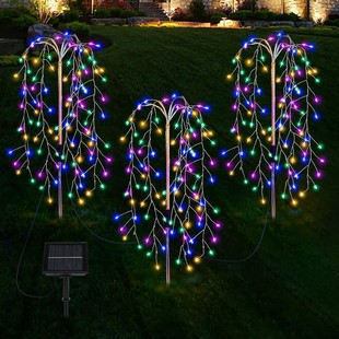 Led Solar Ground Fireworks Lights Outdoor Waterproof Courtyard Decorative Lights Starry Sky Copper Wire String Lights Dandelion Lights