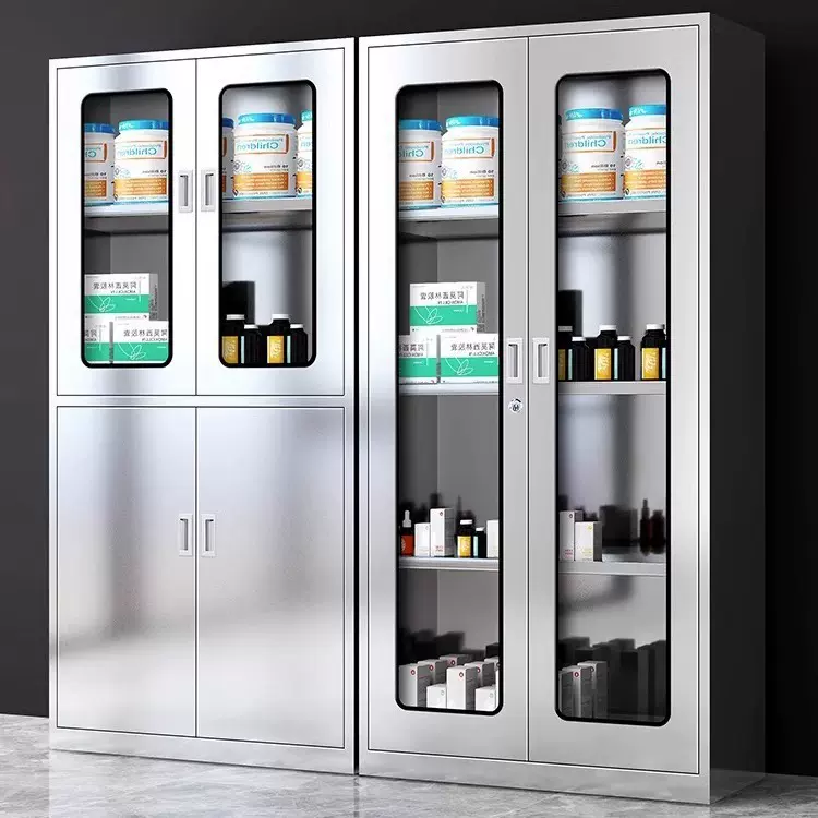 304不锈钢西药柜医用诊所药品器械文件储物柜子201无菌处置调剂台