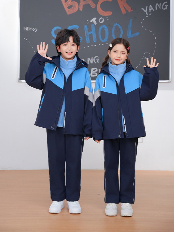 江西南昌校服套装小学生2025新款夏秋款统一男女同款短袖短裙长裤|undefined