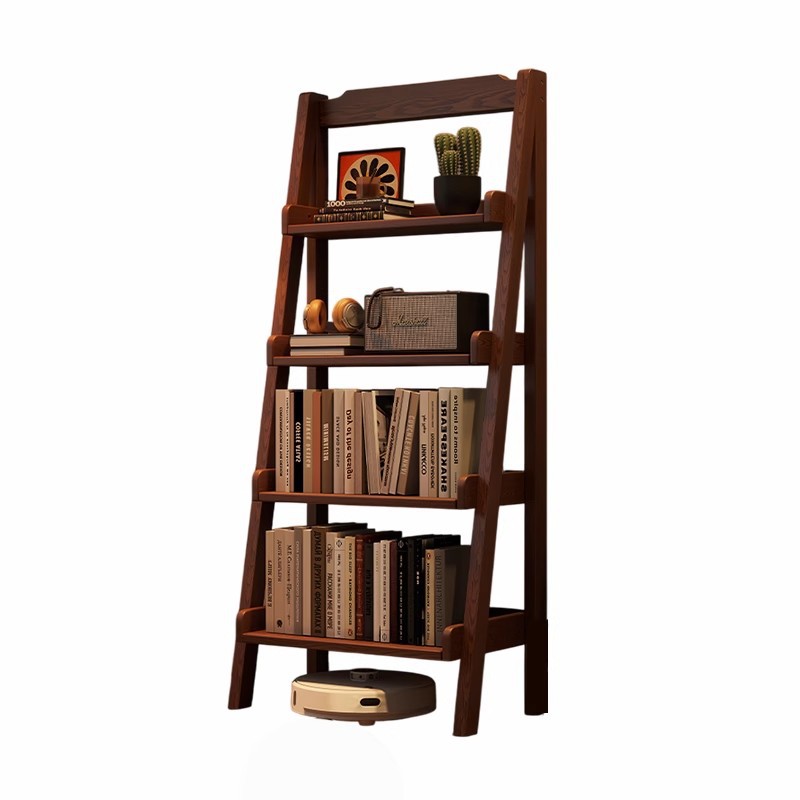 Estantes de madera sólida estantes de escaleras estantes de exhibición estantes de sala de estar estantes de bocadillos multicapa estantes de almacenamiento estantes de trapezoides simples