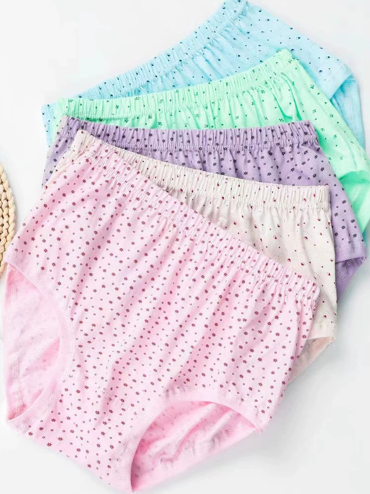 Женское хлопковое нижнее белье среднего и пожилого возраста, нижнее белье для мам, женские свободные треугольные шорты большого размера с высокой талией, женские хлопковые брюки.