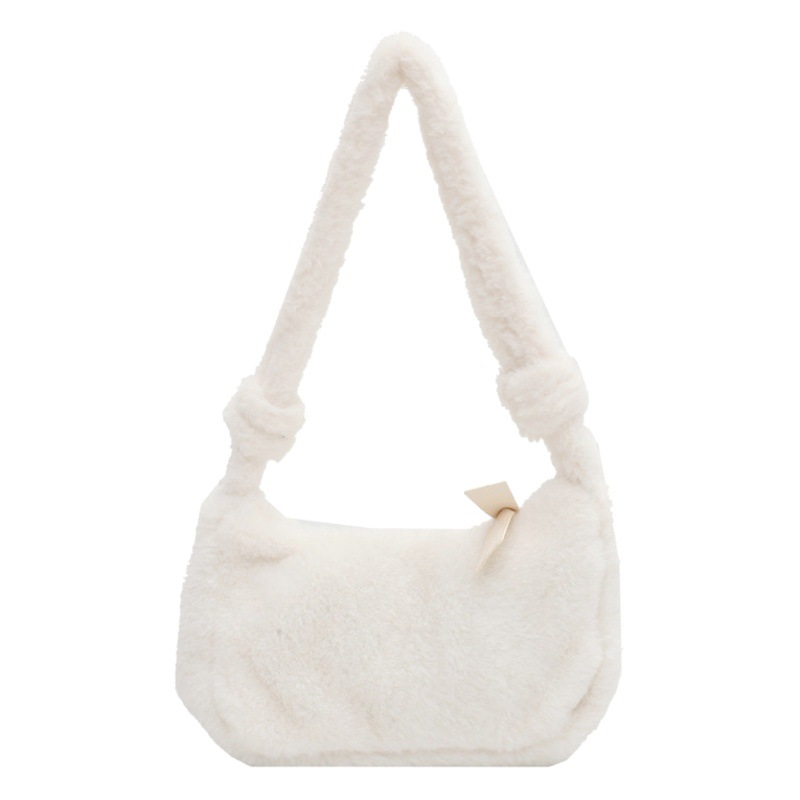 Furry small bag Women's Popular shoulder underarm bag foreign trade popular new winter western style all-match Plush Bag