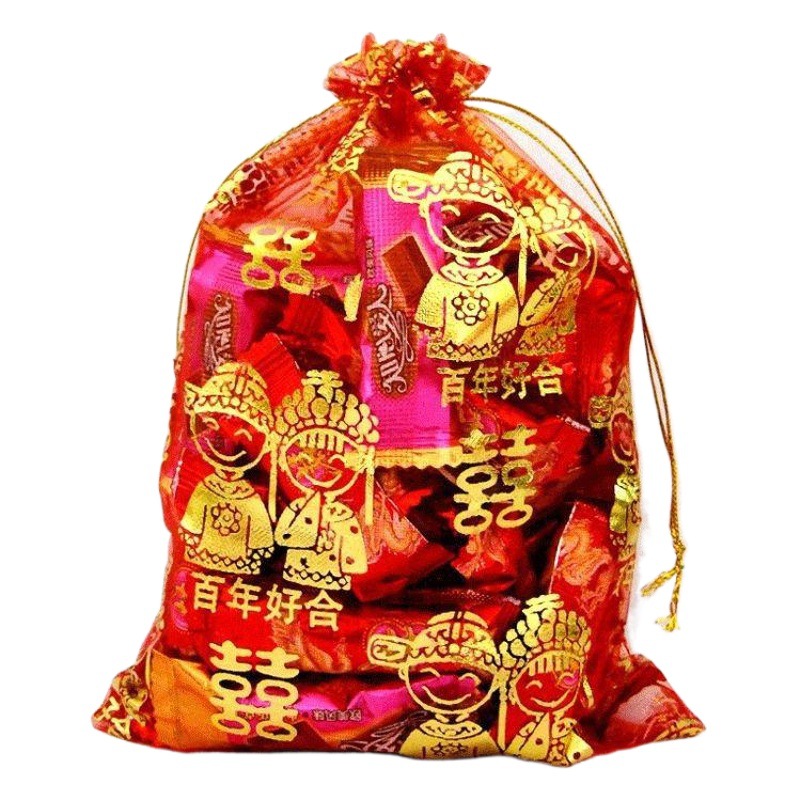 Festive supplies new creative candy bag packaging yarn bag gift bag candy gauze mesh beam bag manufacturers wholesale