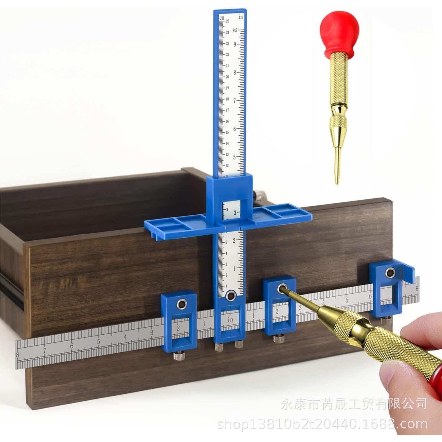 拉手打孔定位器多功能橱门衣柜门家具把Cabinet Hardware Jig