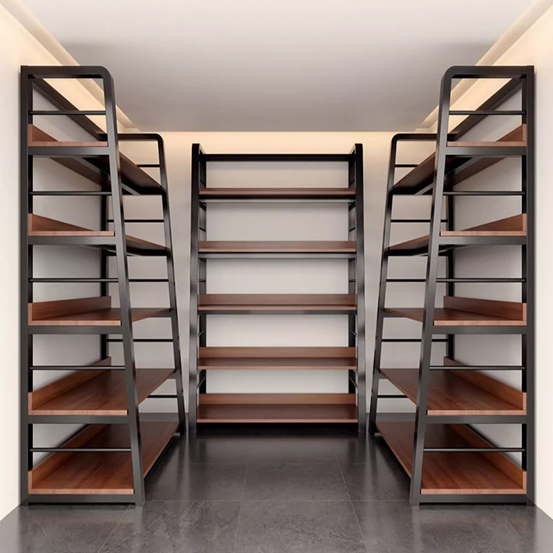 Estante de almacenamiento multicapa estante de exhibición de piso con puerta de gabinete estante de almacenamiento de exhibición de supermercado armario integrado contra la pared