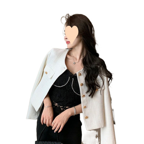 Korean autumn clothes, new western-style short chanel style coat, feminine temperament, high-end small top