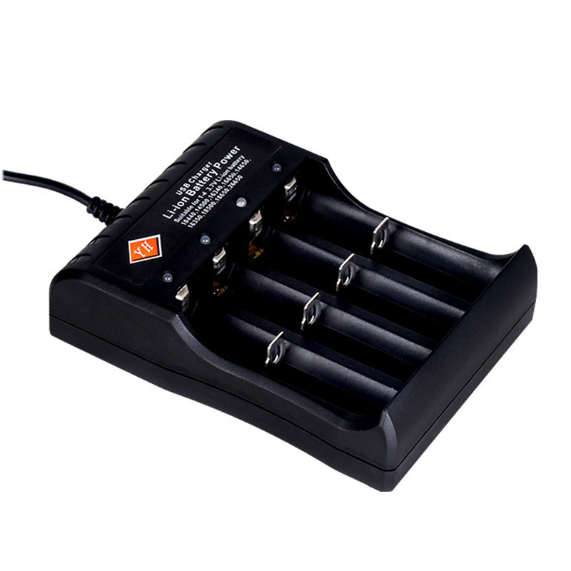 厂家批发18650四槽锂电池充电器智能USB快充14500多兼容3.7V4.2V|ms