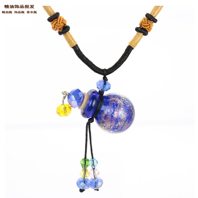 精油饰品网深蓝球形小夜光金沙琉璃瓶双扣绳项链12.jpg