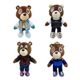 清仓跨境Kanye teddy bear 侃爷同款泰迪熊毛绒玩具公仔玩偶